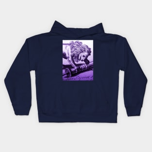 Lion & Scroll Antique engraving Kids Hoodie